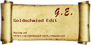 Goldschmied Edit névjegykártya